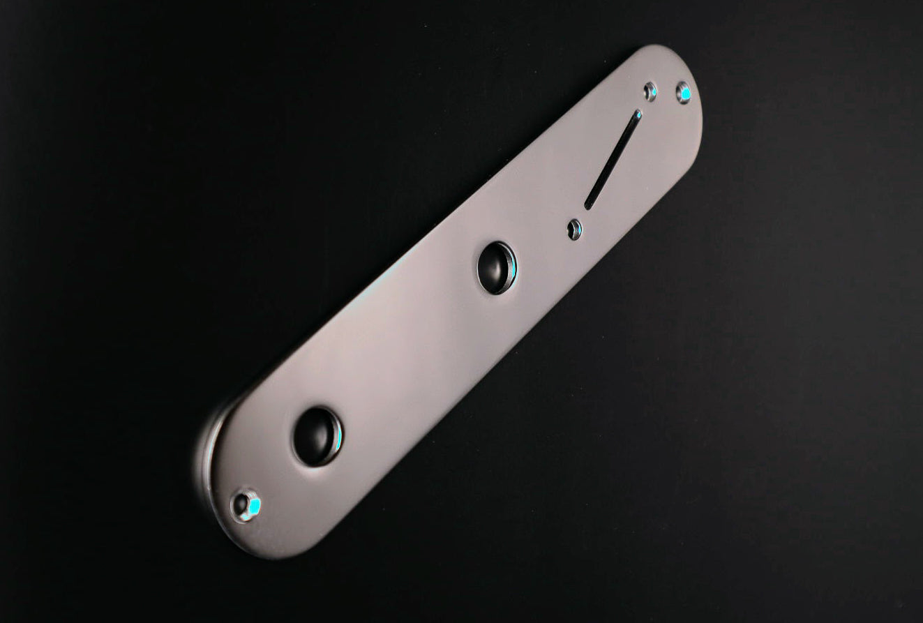 Ramme Stainless Steel Control Plate Angled Tilted for Tele / Telecaster
