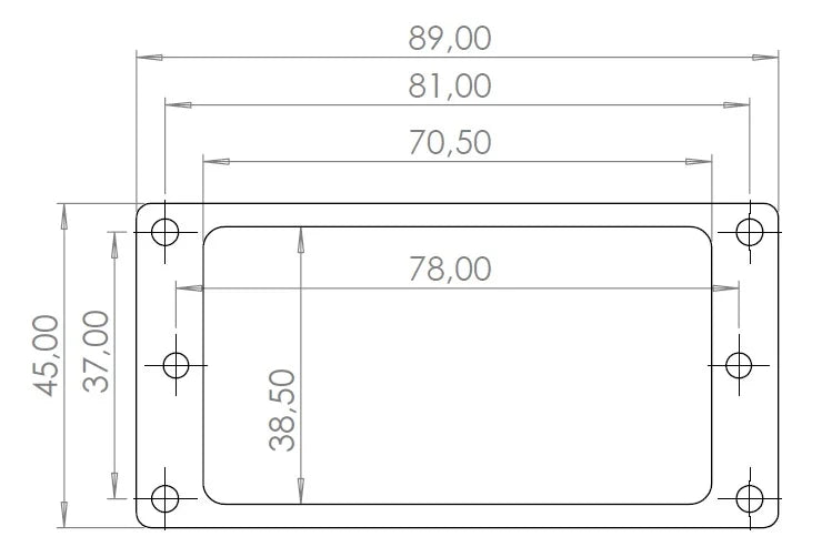 Ramme Mounting Ring For Humbucking Pickups WITH COVER