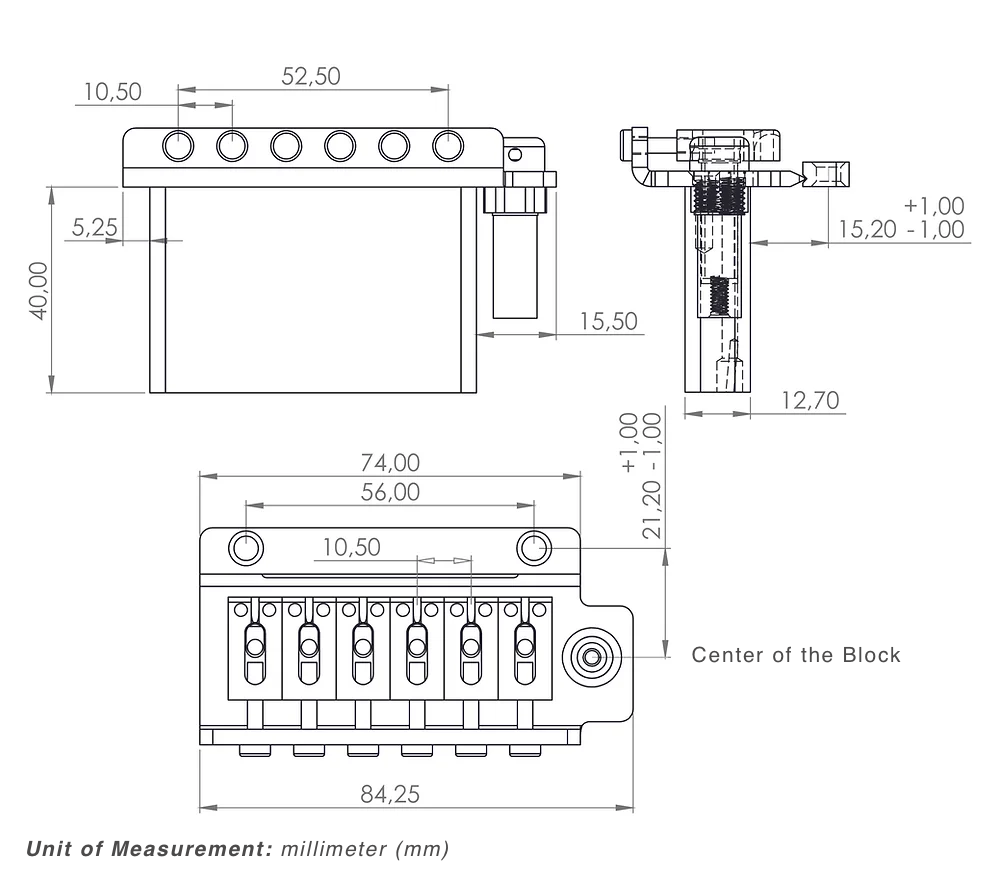 Ramme Tremolo Bridge R1-E