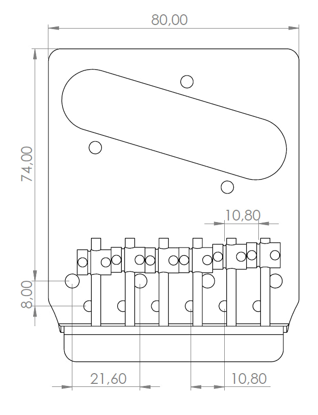 Ramme TL-MM 6C Fixed Bridge (Stainless Steel)