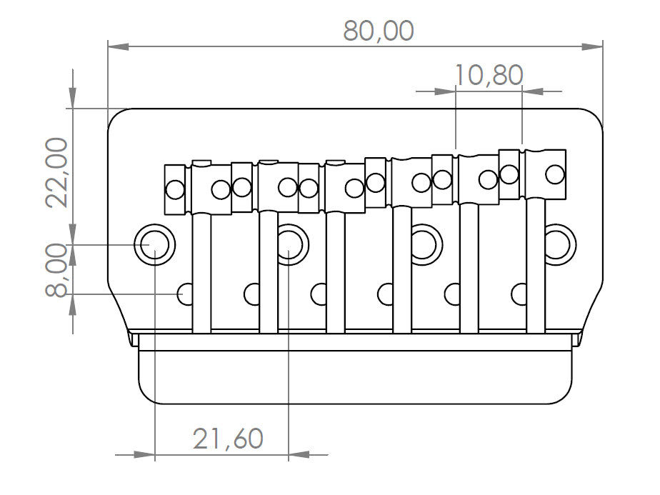 Ramme TL-MM 6C Short Fixed Bridge (Stainless Steel)