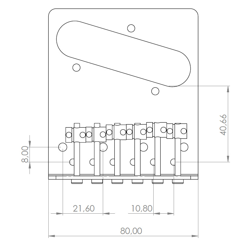 Ramme TL Vintage 6C Fixed Bridge (Aged Brass)