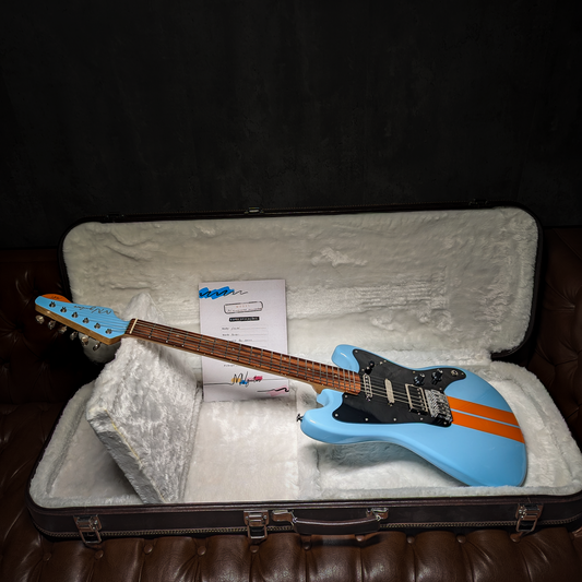 MV Guitars Musclecaster, Baby Blue & Orange