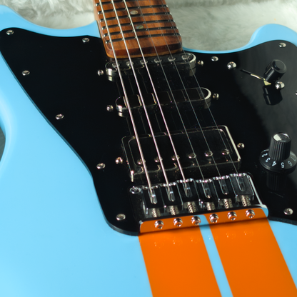 MV Guitars Musclecaster, Baby Blue & Orange