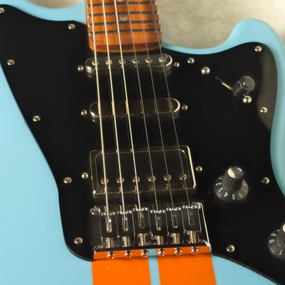 MV Guitars Musclecaster, Baby Blue & Orange