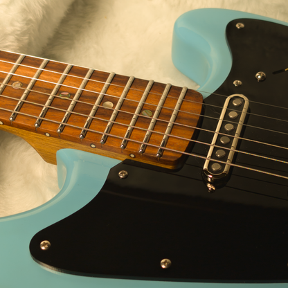 MV Guitars Musclecaster, Baby Blue & Orange