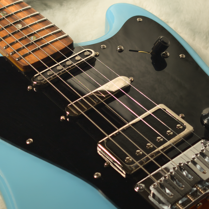 MV Guitars Musclecaster, Baby Blue & Orange