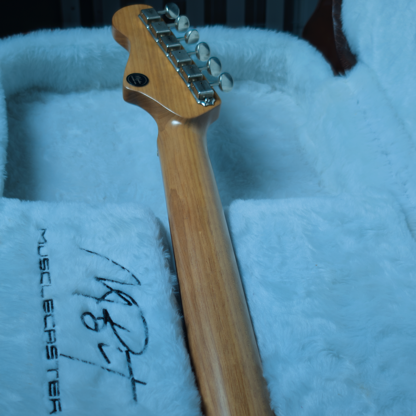 MV Guitars Musclecaster, Baby Blue & Orange