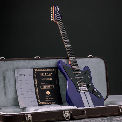 MV Guitars Musclecaster, Blue & White