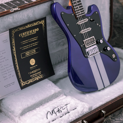 MV Guitars Musclecaster, Blue & White
