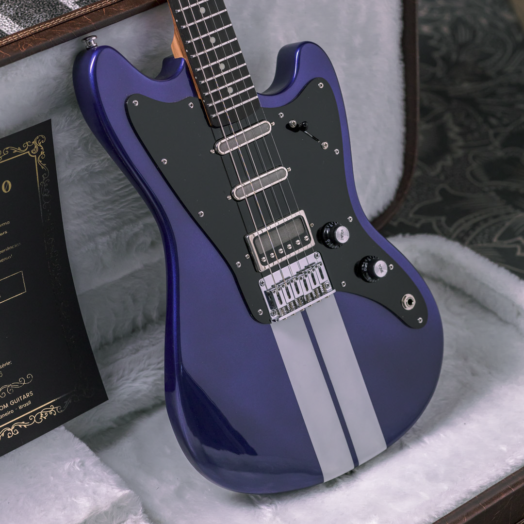 MV Guitars Musclecaster, Blue & White