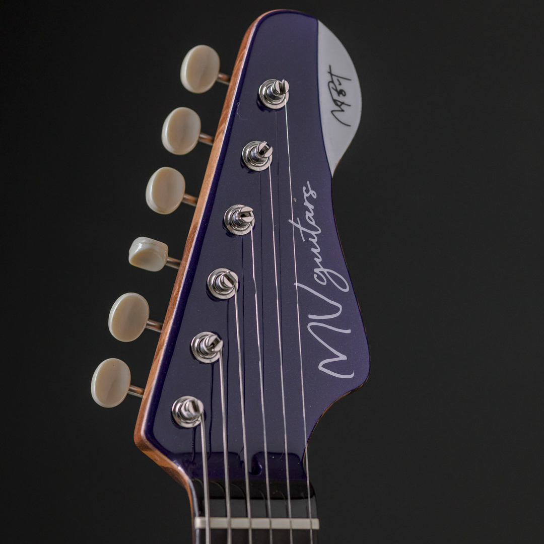 MV Guitars Musclecaster, Blue & White