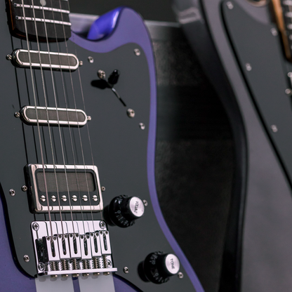 MV Guitars Musclecaster, Blue & White