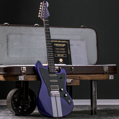 MV Guitars Musclecaster, Blue & White