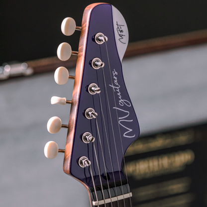 MV Guitars Musclecaster, Blue & White