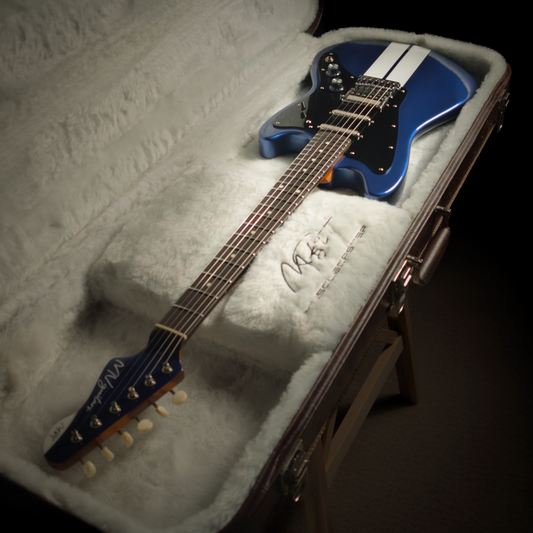 MV Guitars Musclecaster, Blue & White