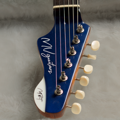 MV Guitars Musclecaster, Blue & White