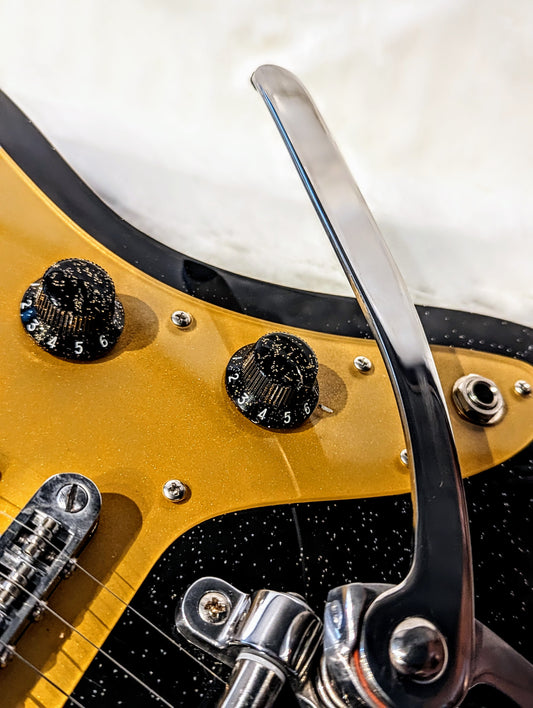 MV Guitars J Custom, Black Sparkle