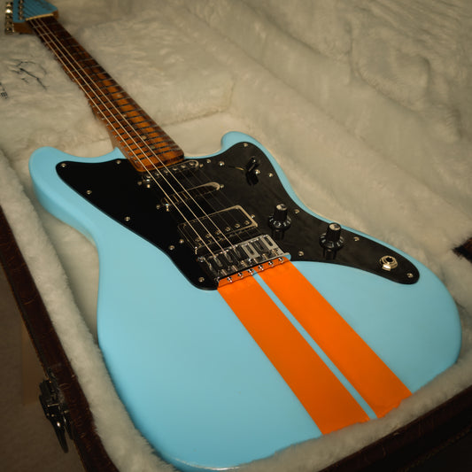 MV Guitars Musclecaster, Baby Blue & Orange