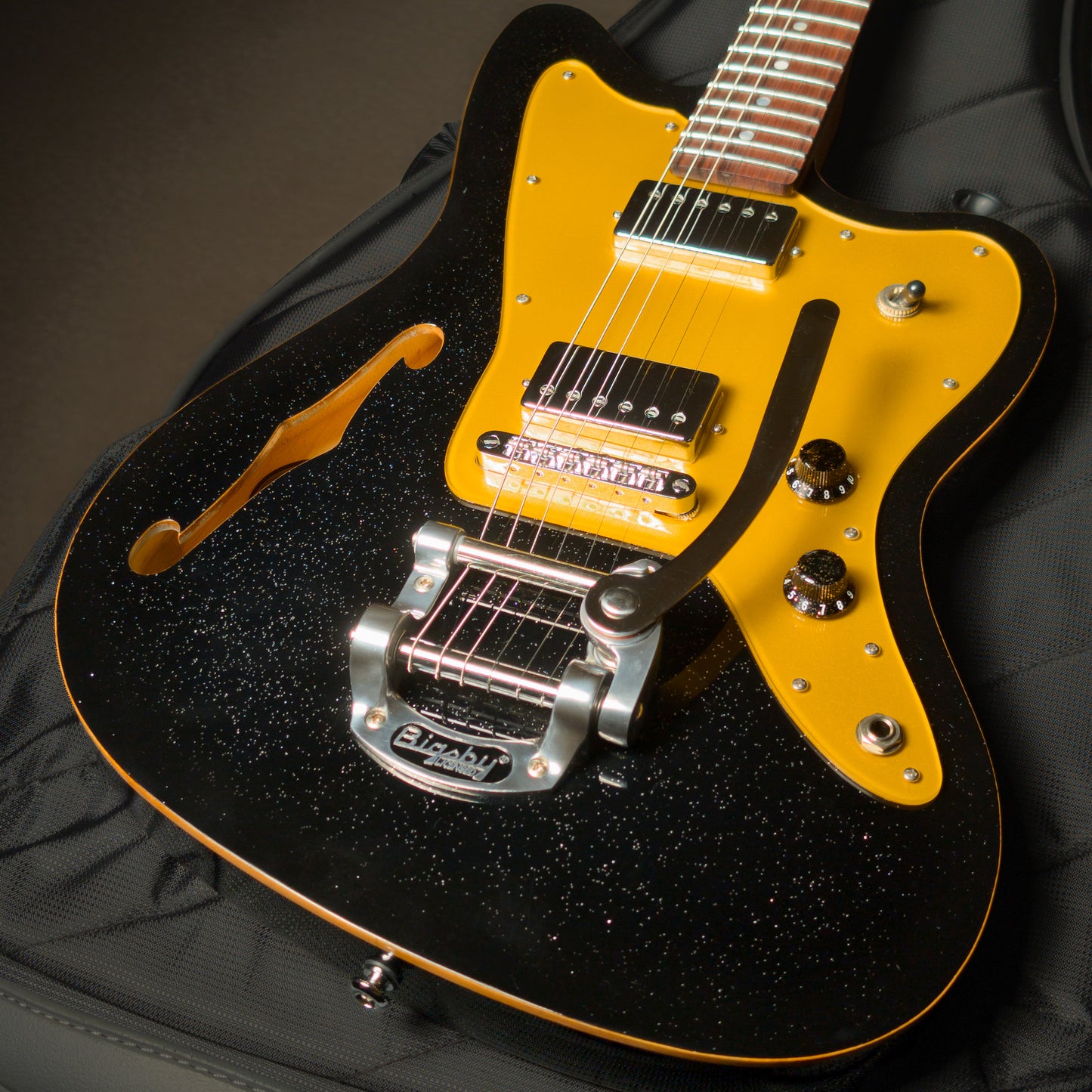 MV Guitars J Custom, Black Sparkle