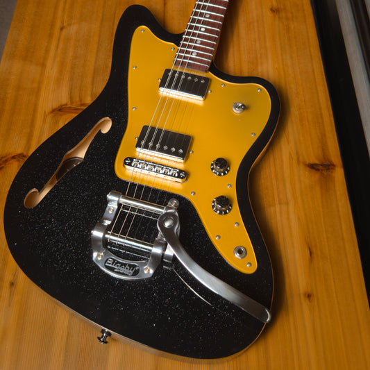 MV Guitars J Custom, Black Sparkle