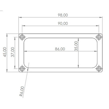 Ramme Mounting Ring For P90 Pickups