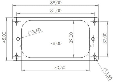 Ramme Mounting Ring For Humbucking Pickups WITHOUT COVER