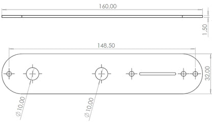 Ramme TL Skull Control Plate (Stainless Steel)