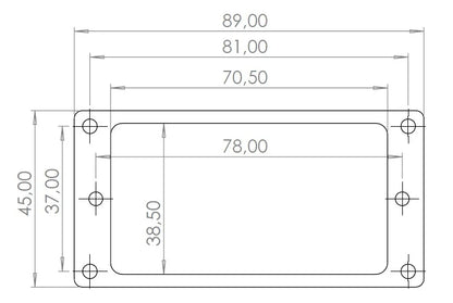 Ramme Mounting Ring For Humbucking Pickups WITH COVER