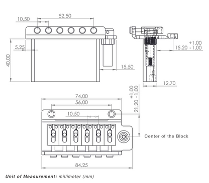 Ramme Tremolo Bridge R1-E