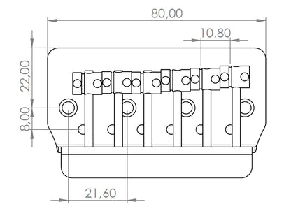 Ramme TL-MM 6C Short Fixed Bridge (Stainless Steel)